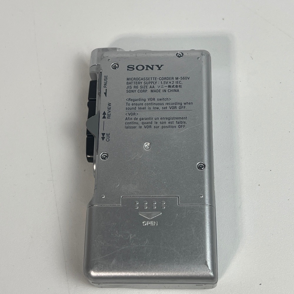 Sony M-560V Microcassette-Corder Handheld Voice Recorder FOR PARTS/REPAIR - Picture 5 of 9